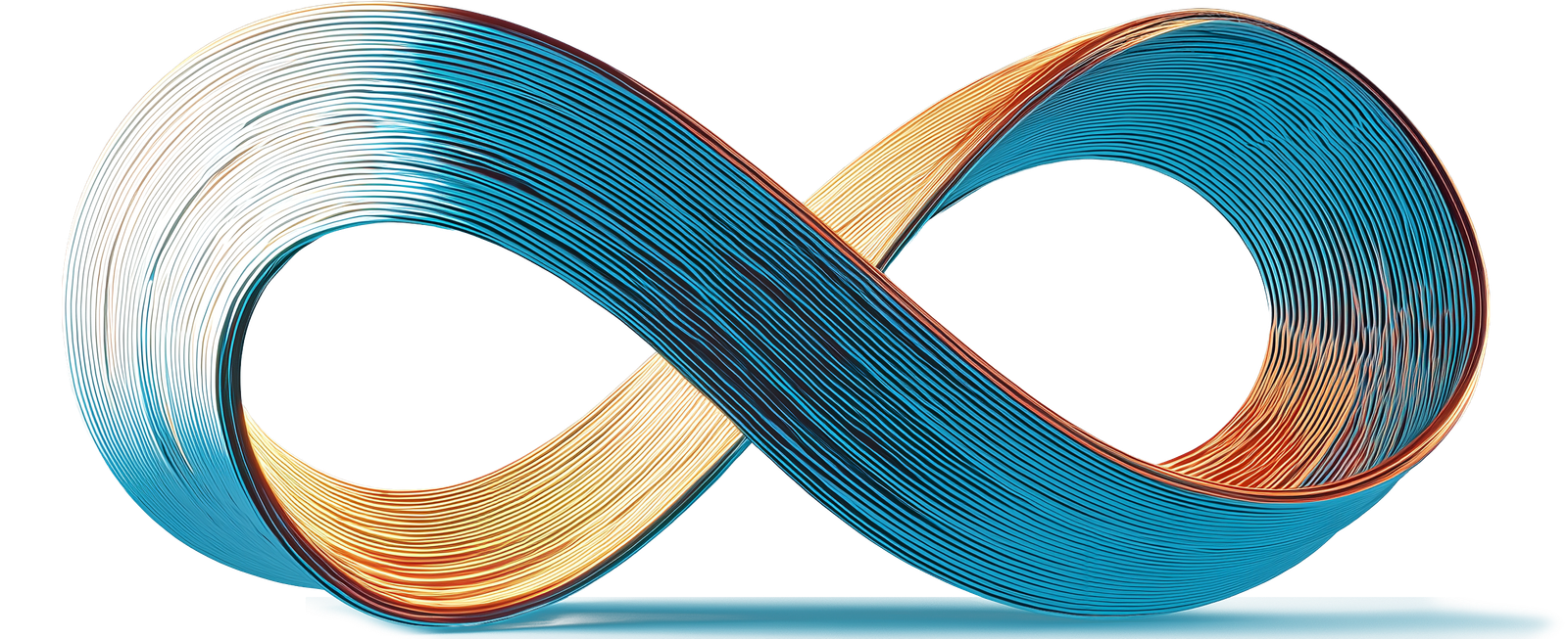 Möbius strip illustrating Business E2E and IT E2E as one continuous surface